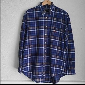 Vintange Colours By Alexander Julian Navy-White-Red Plaid Shirt Sz M Streetwear
